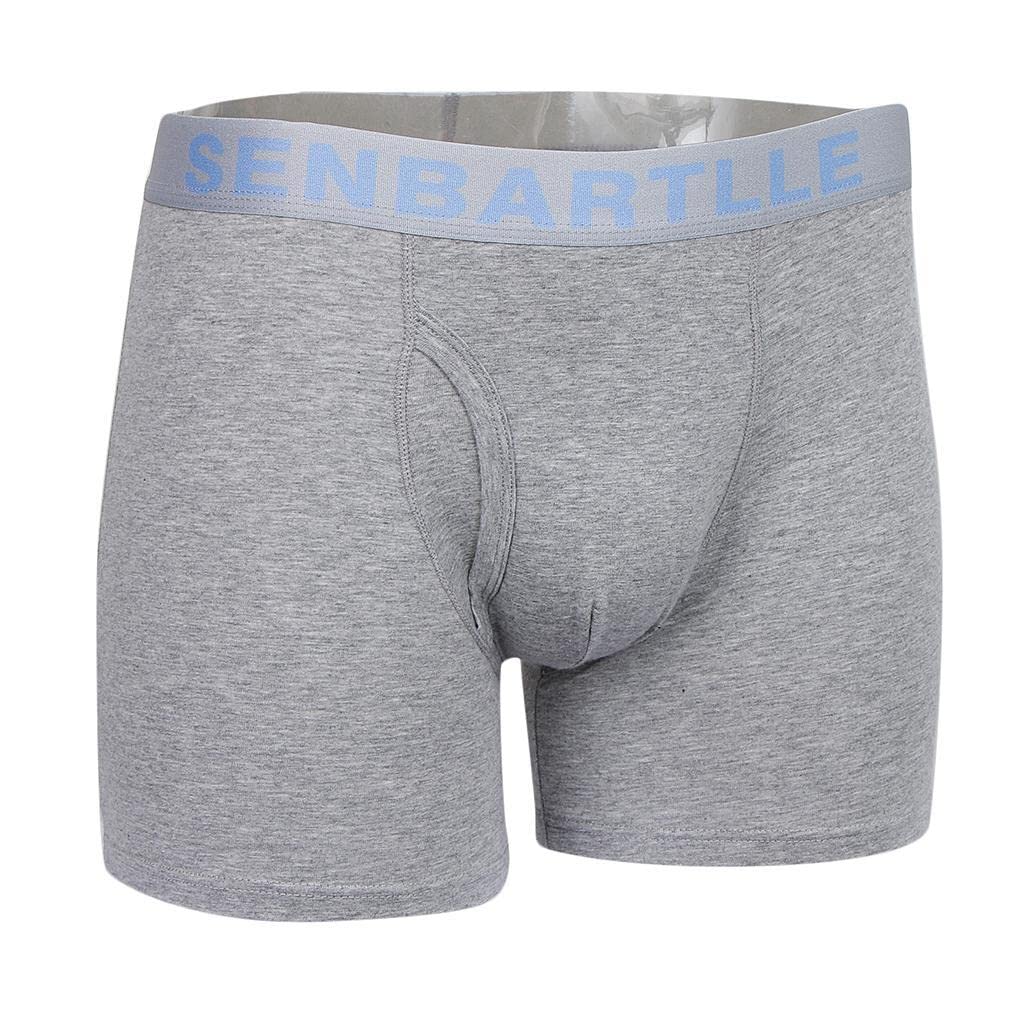 nivaa Mens Cotton Boxer Briefs Middle Rise Trunks Underwear Shorts Deep Gray M-picture-36