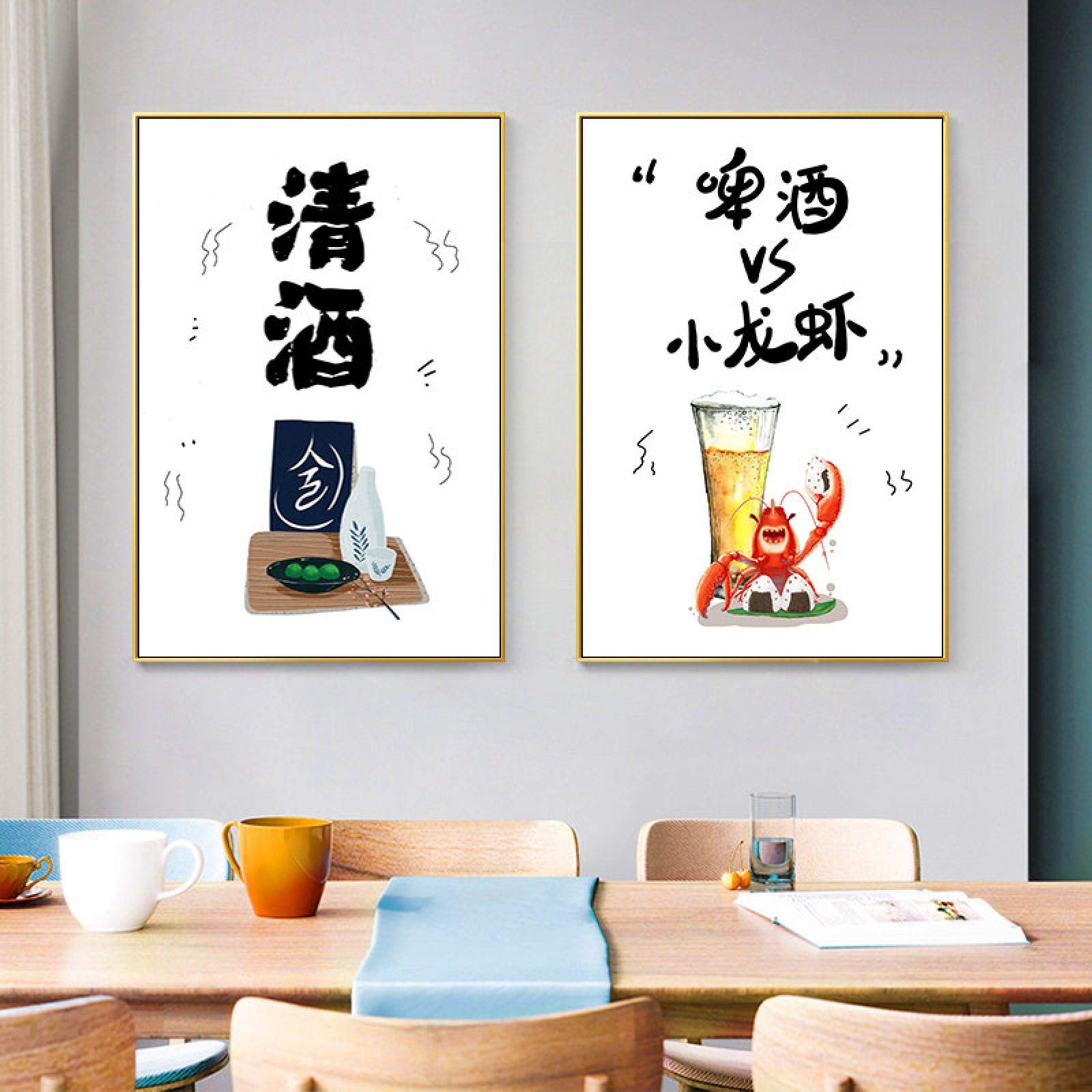Lienzo de olla caliente china decoración abstracta para comedor 8