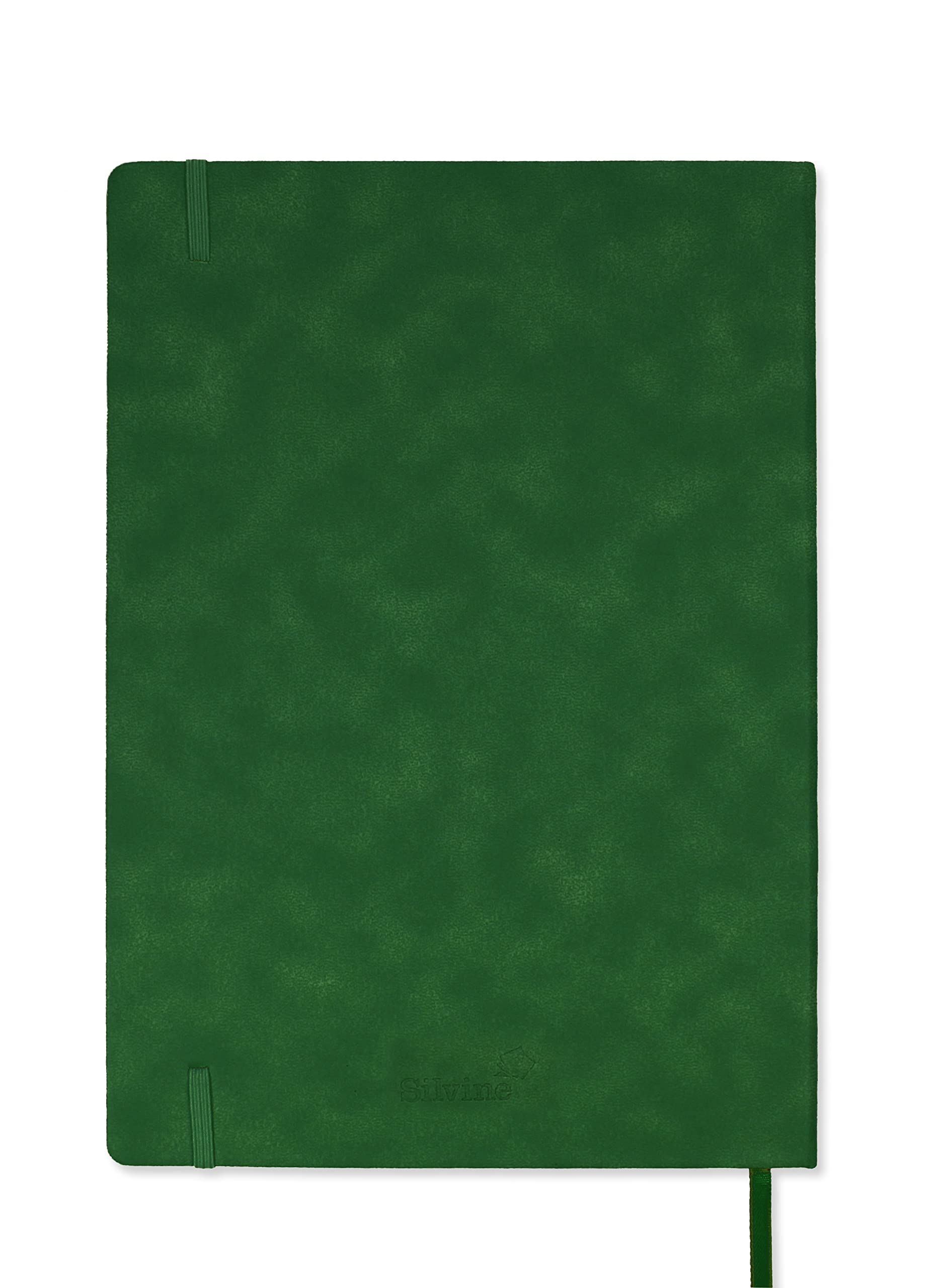 Silvine Carnet de notes A4 à couverture rigide Vert 160 pages lignées 90 g/m² Papier ivoire de qualité supérieure British Racing Green (198BRG)