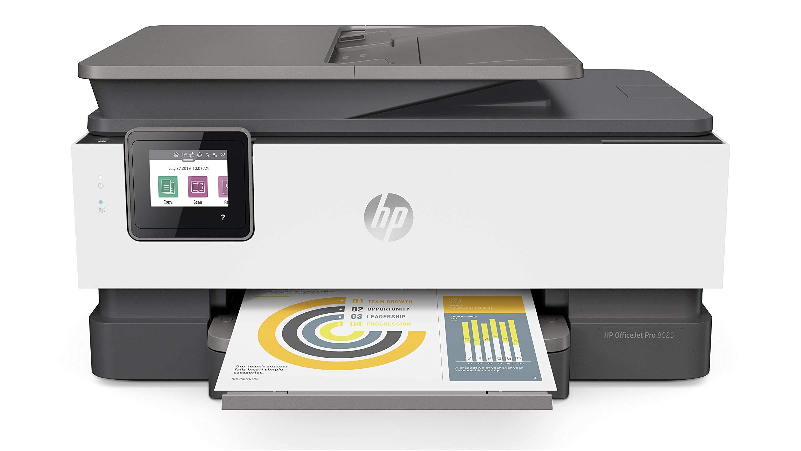 HP OfficeJet Pro 8025 All-in-One Wireless Printer, with Smart Tasks for Home Office Productivity, 1KR57A (Renewed)