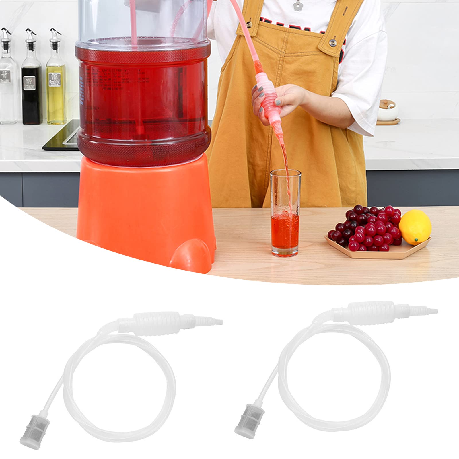 Homebrew filtr do wina syfon syfon ręczny filtr syfon do produkcji wina sprzęt syfon domowy napar piwo syfon filtr wielokrotnego użytku do alkoholu, wina, wody, piwa, cydru, 2 sztuki