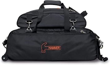 Hammer Premium Slim Triple Tote with Pouch - Black