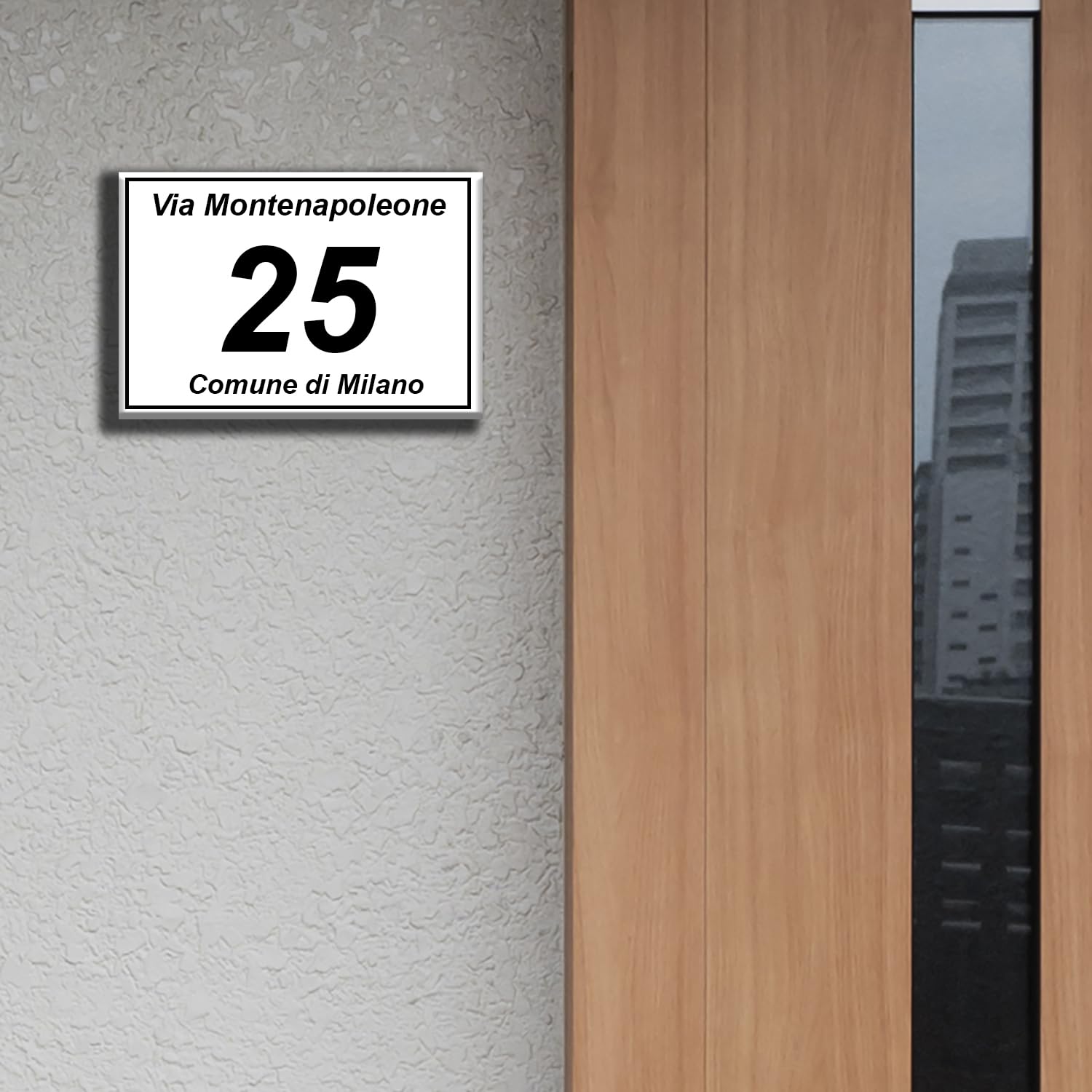 Stileitaliano Numero Civico per Esterno Personalizzato Targa Casa con Nome famiglia Numero Via Comune Resistente alla Pioggia e Sole regolamentare