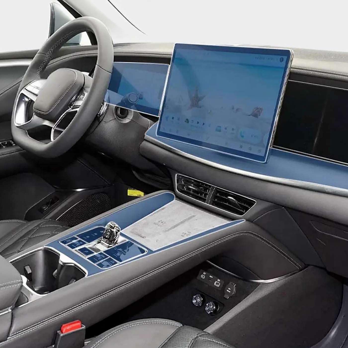 Car Interior Center, for BYD Sealion 7 Electric 2024 Console Media Dashboard Navigation TPU Protector Film Anti-Scratch