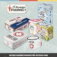 Vista 4 de Nostalgic-Art Retro storage tin box flat, 84.5 oz, First Aid Kit – Gift idea for nostalgia fans, metal can with lid, vintage design