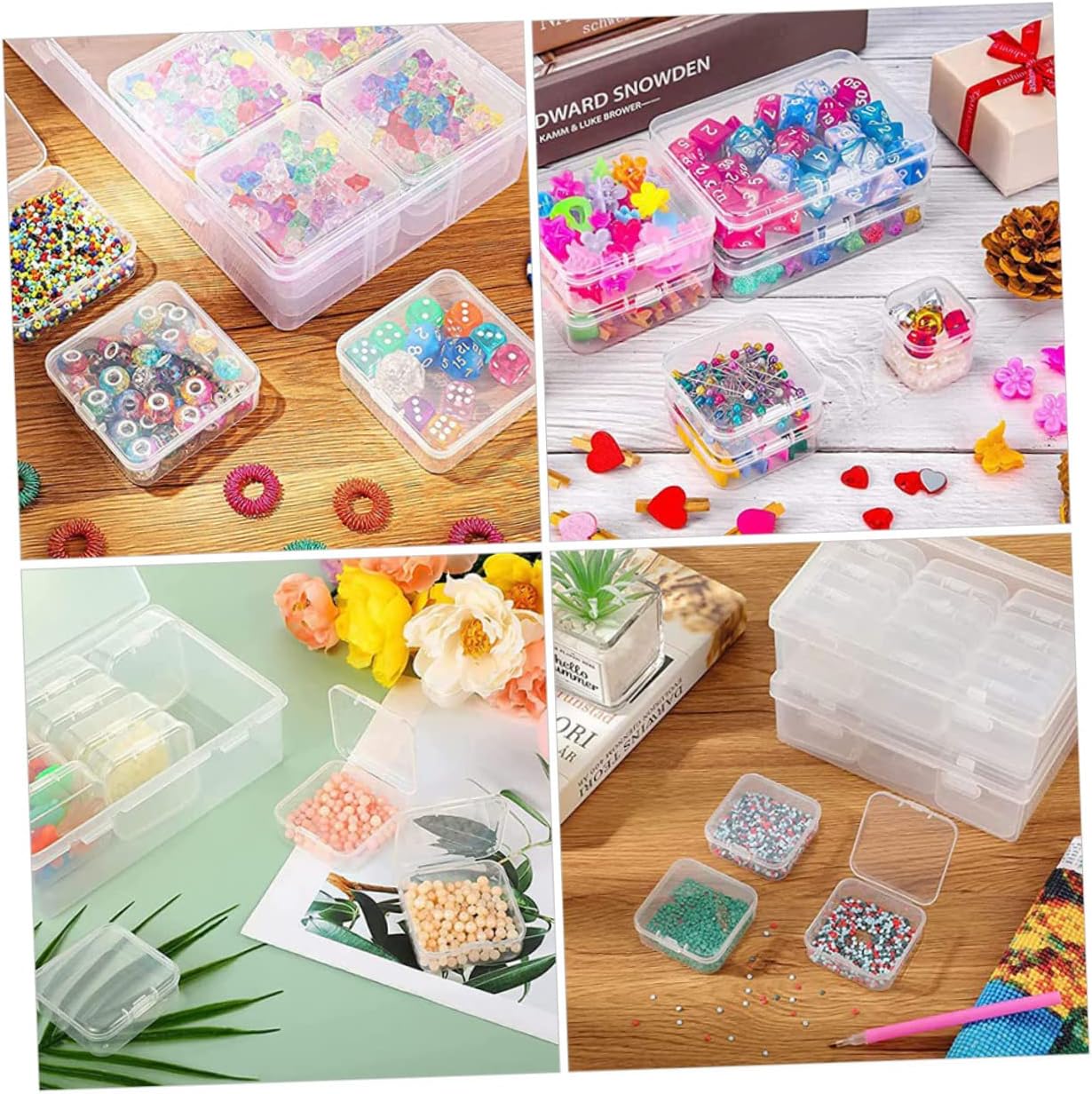 KAILIKETIY 1set Dividing Jewelry Storage Box Container Multi Beads Crafts Accessories Lightweight Compact Organizer for Easy Carrying and Storing