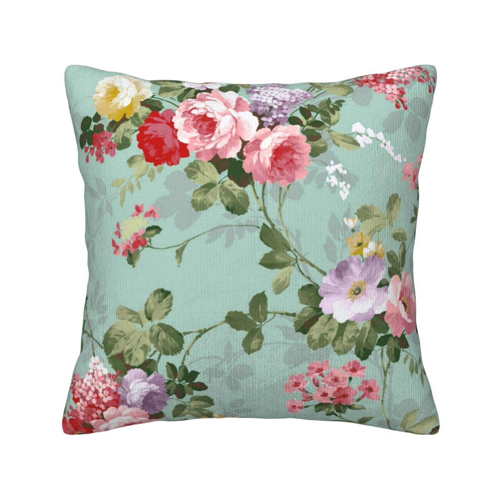 Housses de coussin en velours côtelé de qualité supérieure couleur pivoine