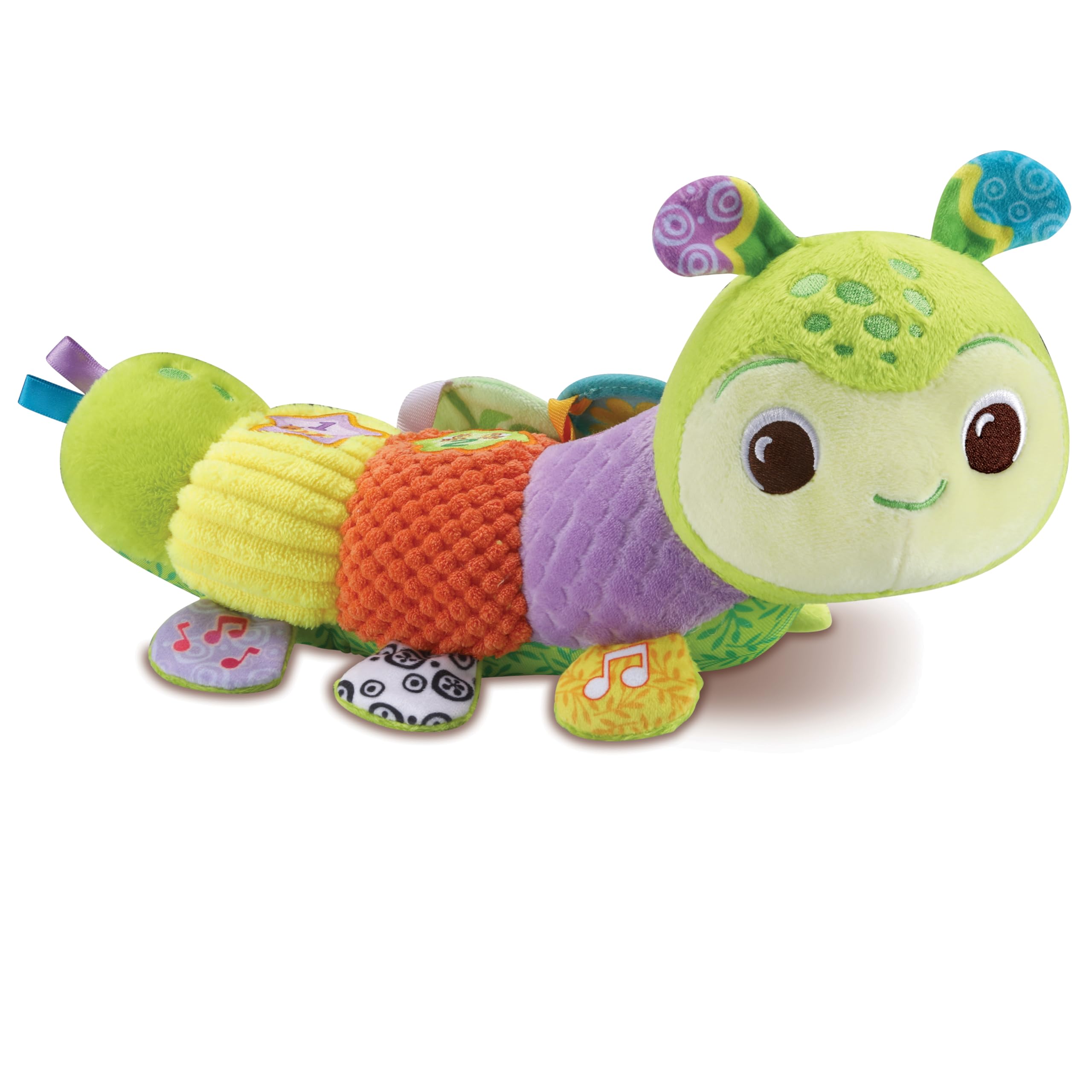 VTech - Colores y Texturas Flor la Oruga, Peluche Musical Interactivo, Regalo para bebés +3 Meses, Juguete de Actividad Que estimula el Desarrollo, Contenido en español