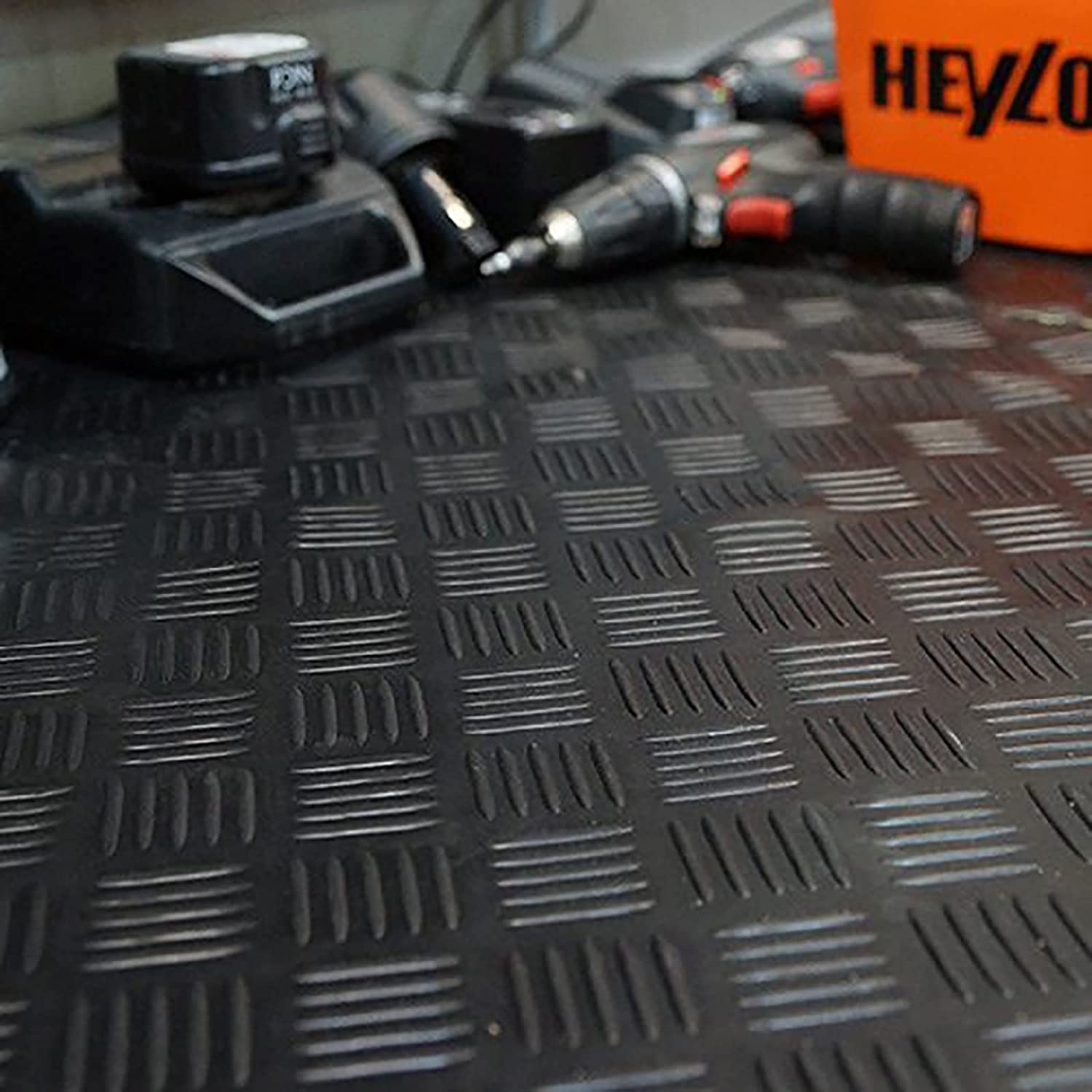 Nisorpa Gummimatten 500cm x 100cm Gummimatte Meterware 3mm Dicke Gummimatten Boden Bodenmatte Schutzmatte Gummiläufer Antirutschmatte Bodenschutzmatte Gummi Matte für Keller, Werkstatt, Garage