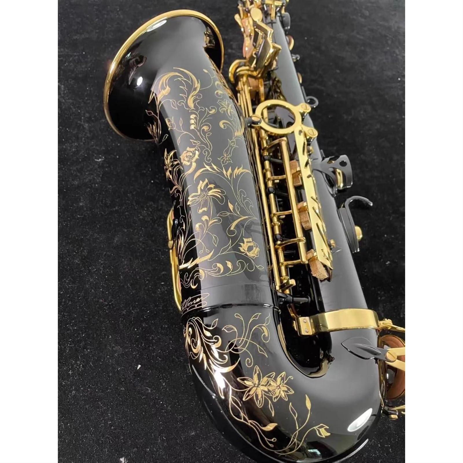 sassofono Sassofono Contralto Mib Nichel Nero Oro Sax Contralto Professionale Sassofono Jazz Strumento A Fiato (Color : Leather bag)