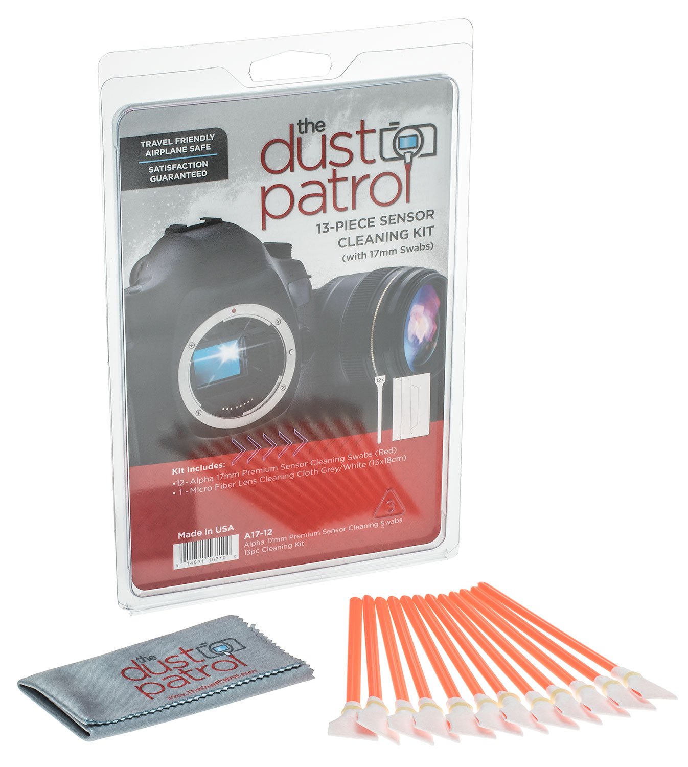 The Dust PatrolAlpha 17mm Sensor Cleaning Swabs (12pk) (Red)