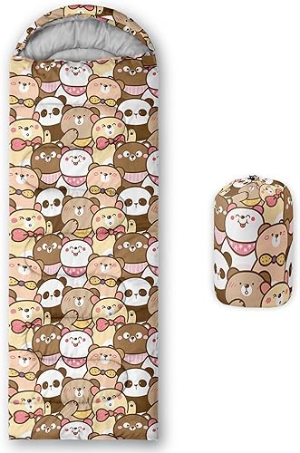 BSNTHO Saco de dormir para camping, 3 estaciones, clima cálido y fresco, ligero, saco de dormir impermeable para adultos y niños, viajes y al aire