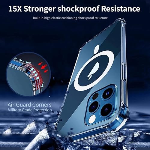 Miniatura 2 de Funda magnética transparente para Huawei Mate 40 Pro compatible con MagSafe, funda de silicona suave TPU parachoques Slim Fit Hard Back a prueba de