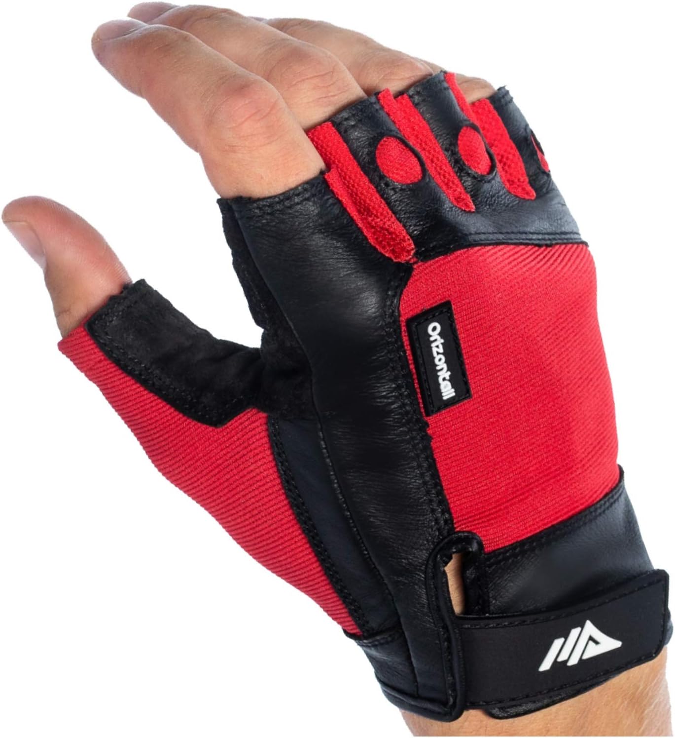 Workout Gloves for Gym, Cross Training, Exercise, Fitness, Powerlifting-for Men & Woman- Breathable and Durable Elasticated Fabric- Leather Palm Protection Training Gloves