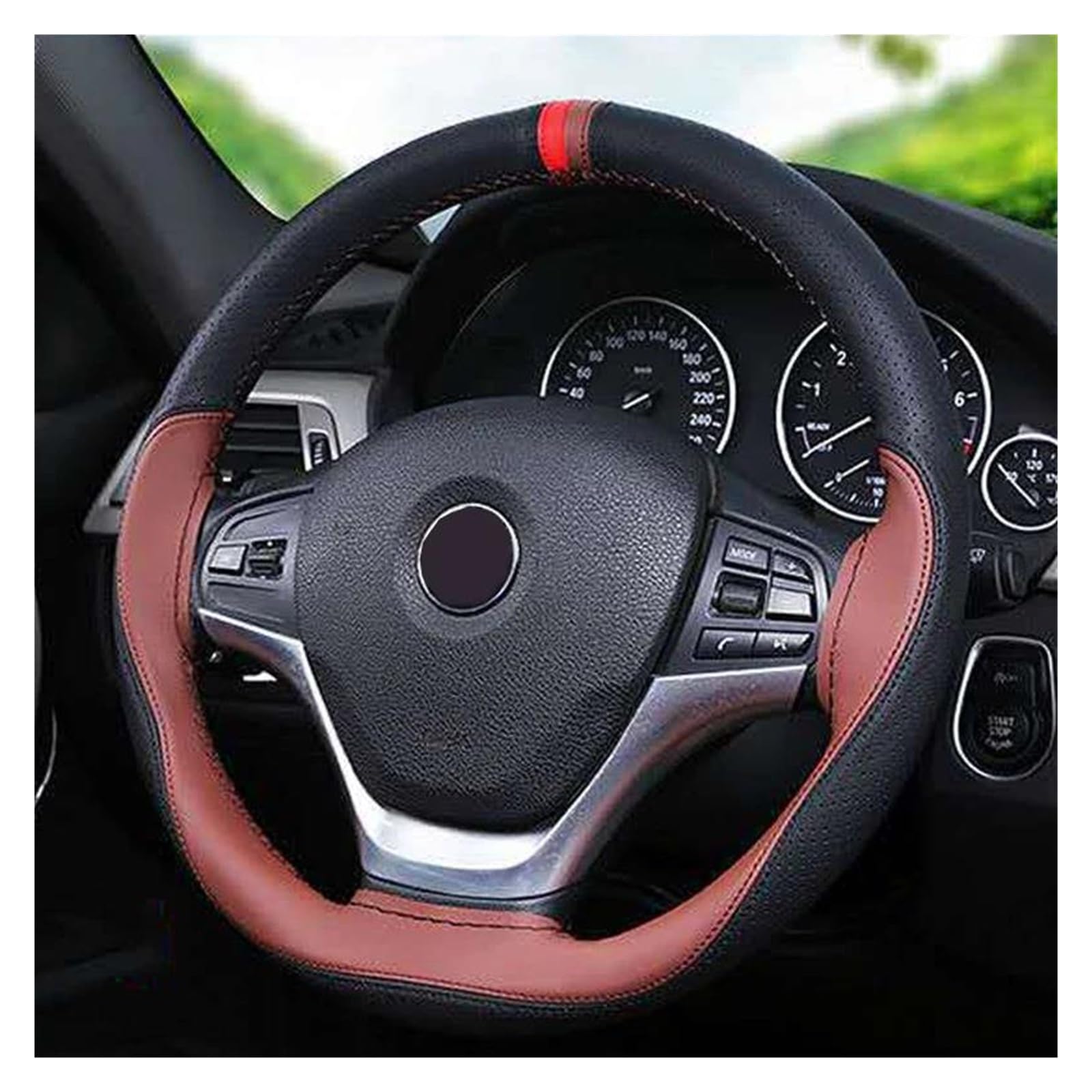 Coprivolante Auto In Ecopelle - Design Drago, Bianco, Antiscivolo, 38cm - Foto 5