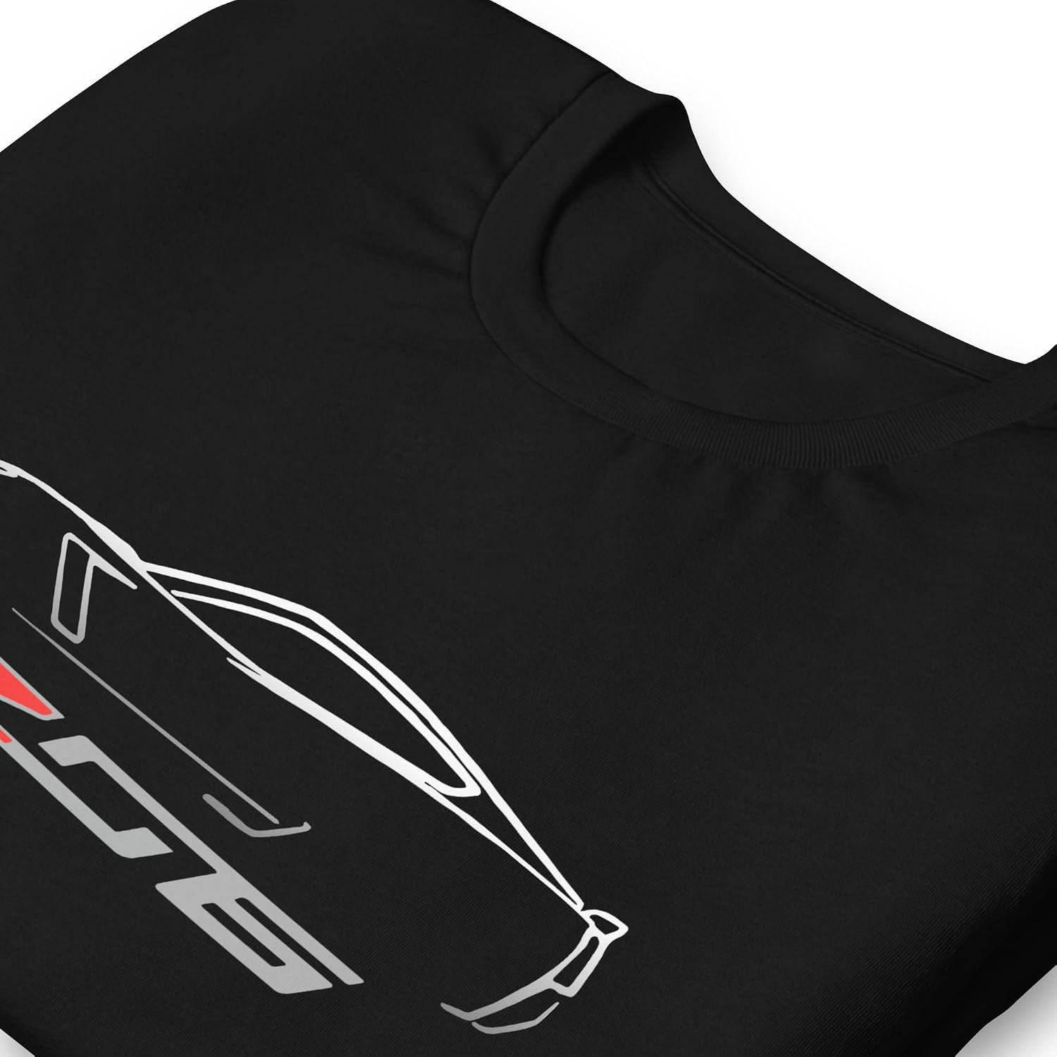 Sports Car Z06 C7 Silhouette Custom Car Club Graphic T-Shirt | Car Enthusiast Gift Black