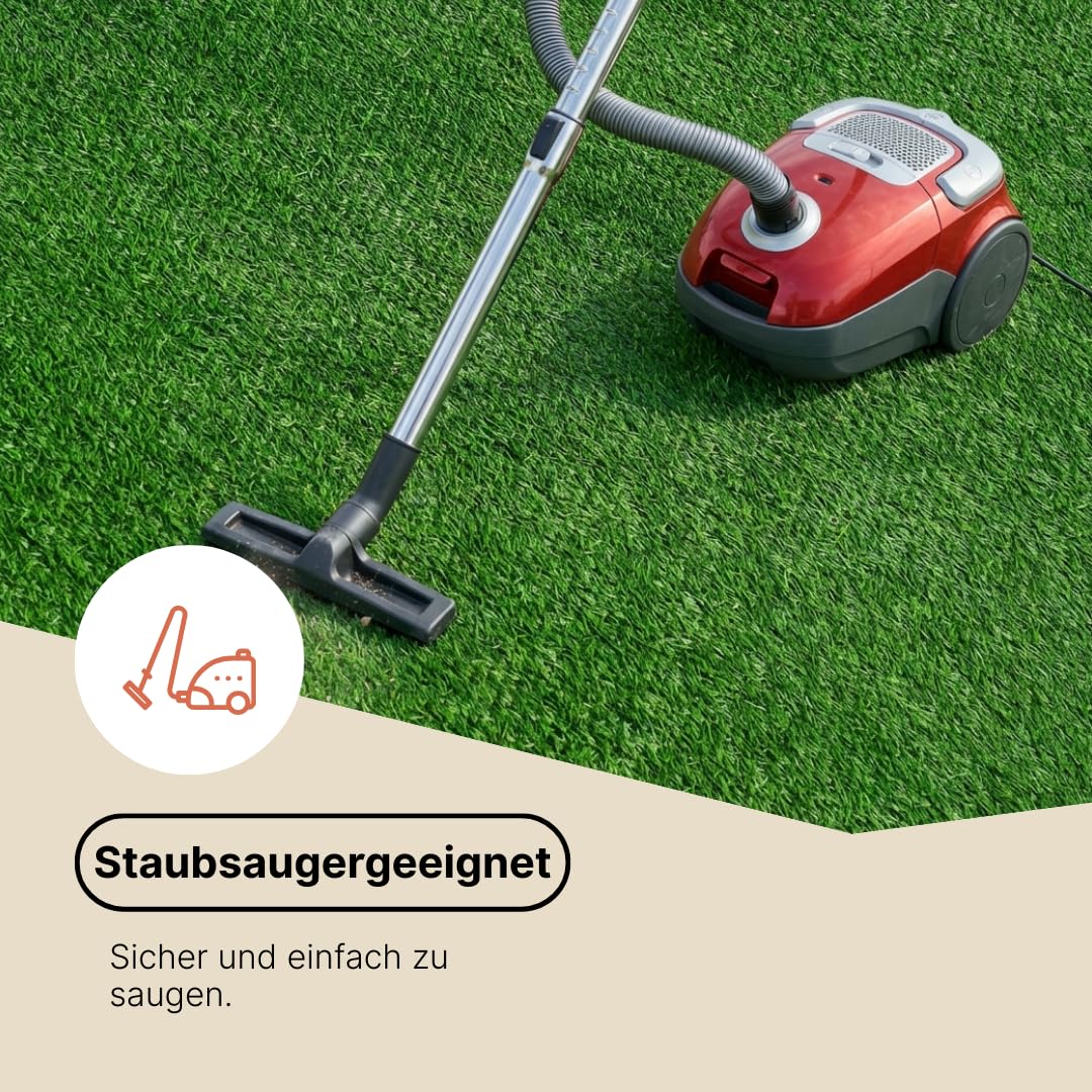 TAPISO Canyoo Rasenteppich Kunstrasen Grün - Höhe:30 mm Meterware für Garten Balkone Terrassen Wintergärten 400 x 350 cm
