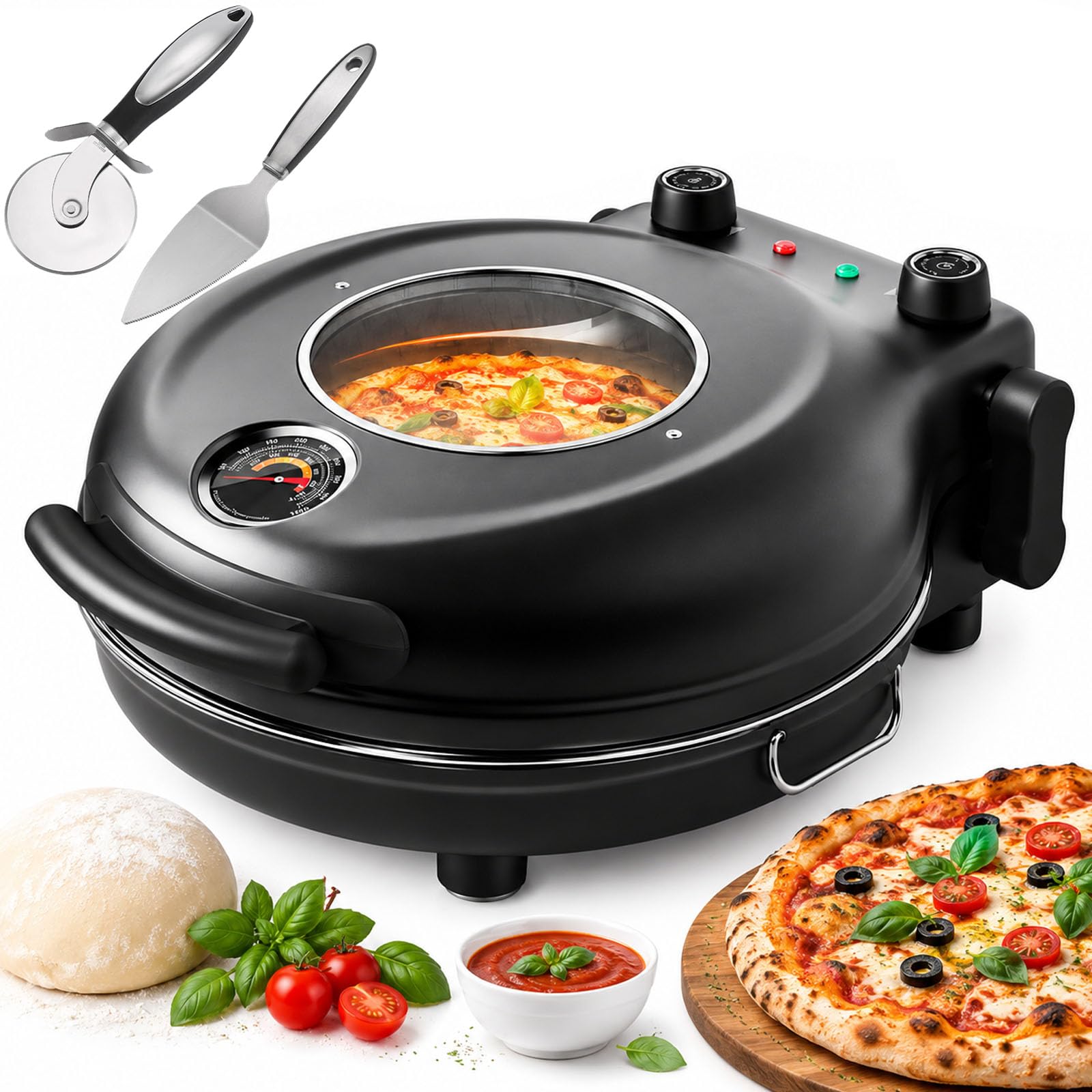 Forno per pizza elettrico da 12" da banco per interni