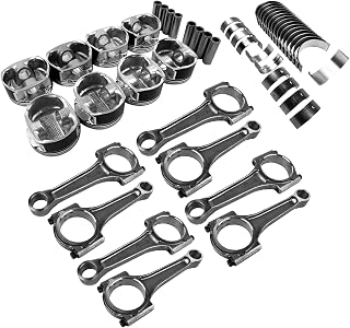 Flynsu Pistons Rods Bearings Kit Replacement for 03-08 Chrysler Dodge Magnum Jeep Ram 1500 5.7L Hemi 5086002AA 5086002AB