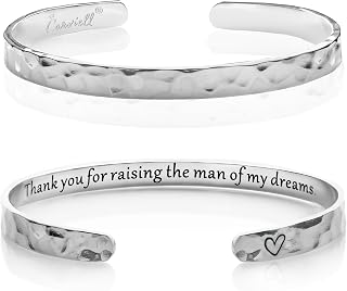 Engraved Cuff Bracelets for Women – Inspirational, Friendship, Love, Mom, Daughter, Sister, Christian, Graduation, Memorial & Wedding Gifts – 80+ Phrases – Stainless Steel, Gift-Ready