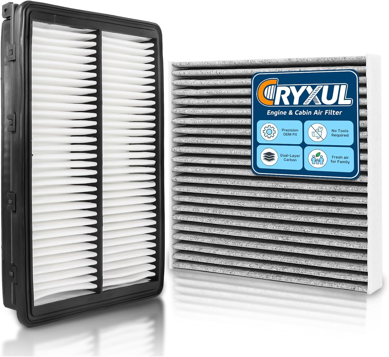 Cabin Engine Air Filter Kit Fits 2020-2025 Palisade, Replace CA11943, CF12936