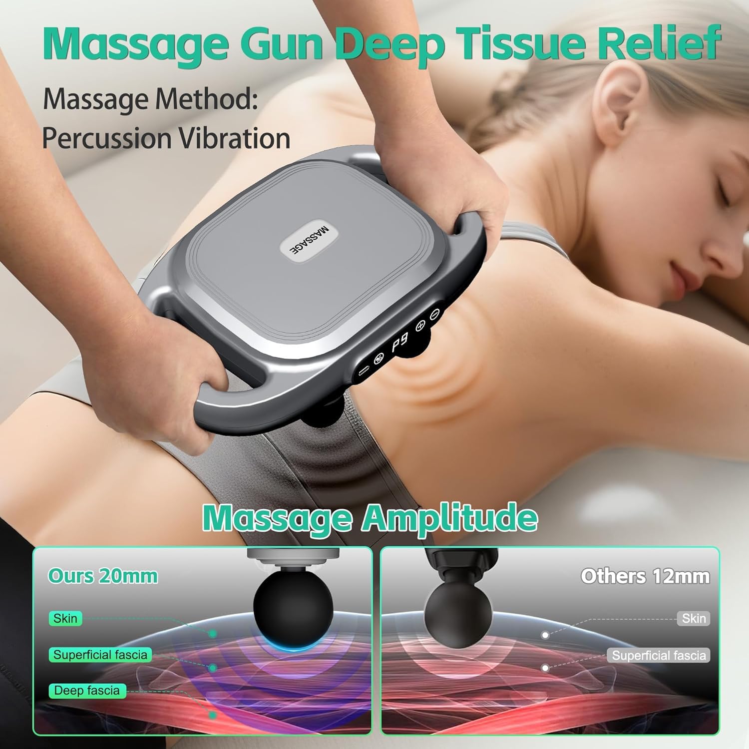 Amazon.com: ZVZ 6-Head Massage Gun with 9 Speeds & 9 Modes - Deep