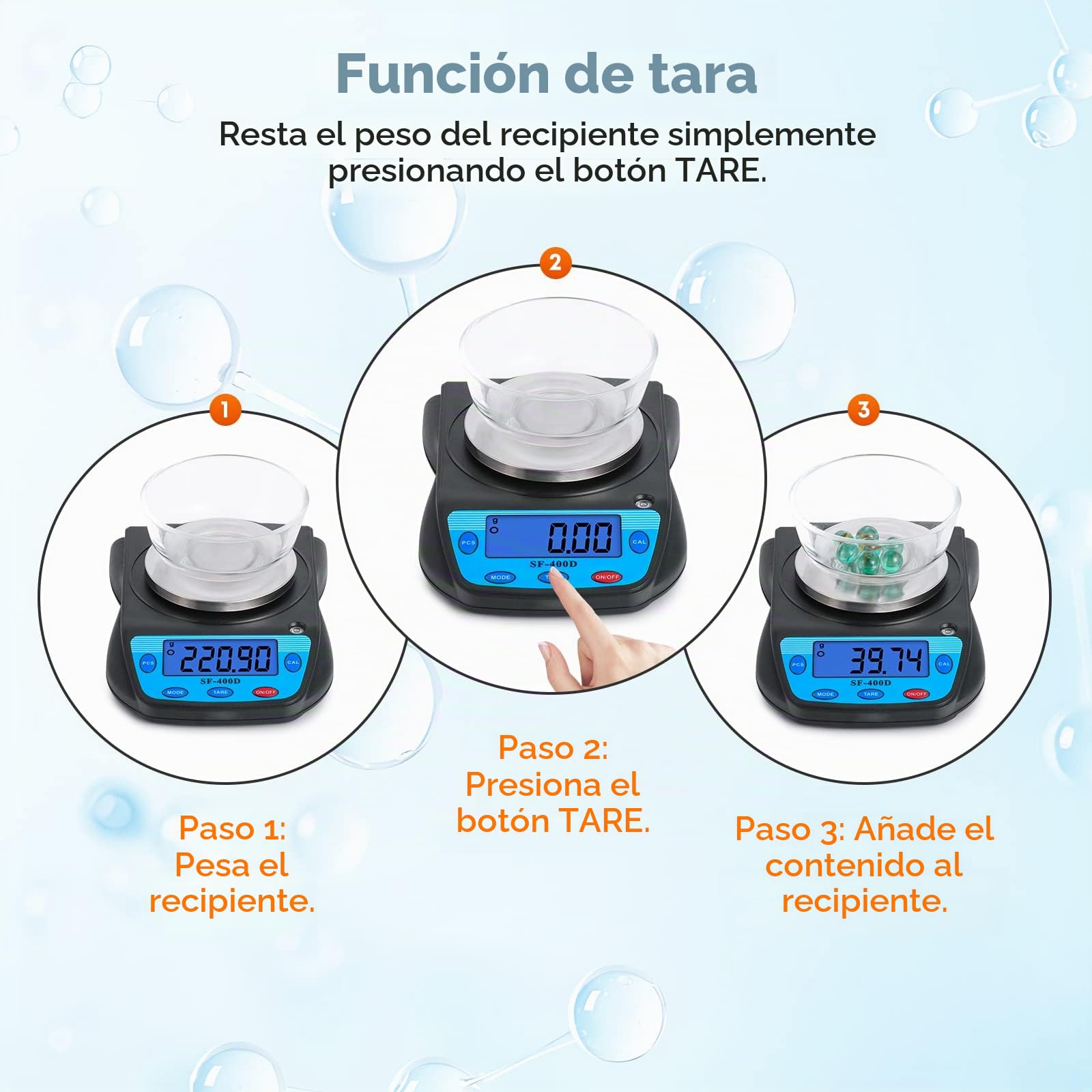 Bonvoisin Báscula Digital de Laboratorio 600g x 0.01g, Báscula Analítica de Precisión, Báscula para Joyería con Pantalla LCD, Precisión de 0.01g, para Uso Científico