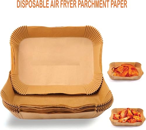 Miniatura 5 de Hojas de papel pergamino desechables para freidora de aire para Ninja Foodi de 8.6 x 5.5 pulgadas, accesorios de horneado para freidora de aire,