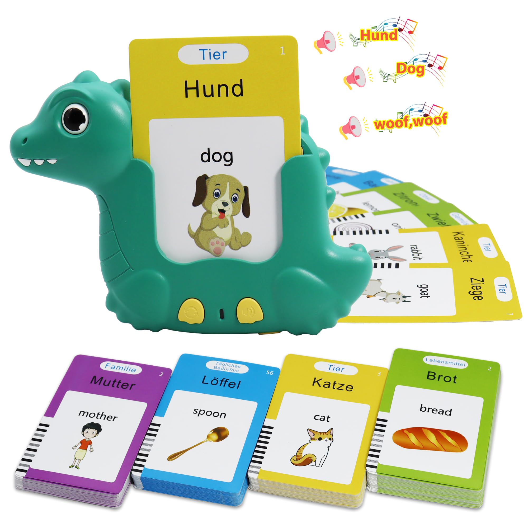 MAYAPHILOS 224 Words Talking Flashcards German, Flashcards German