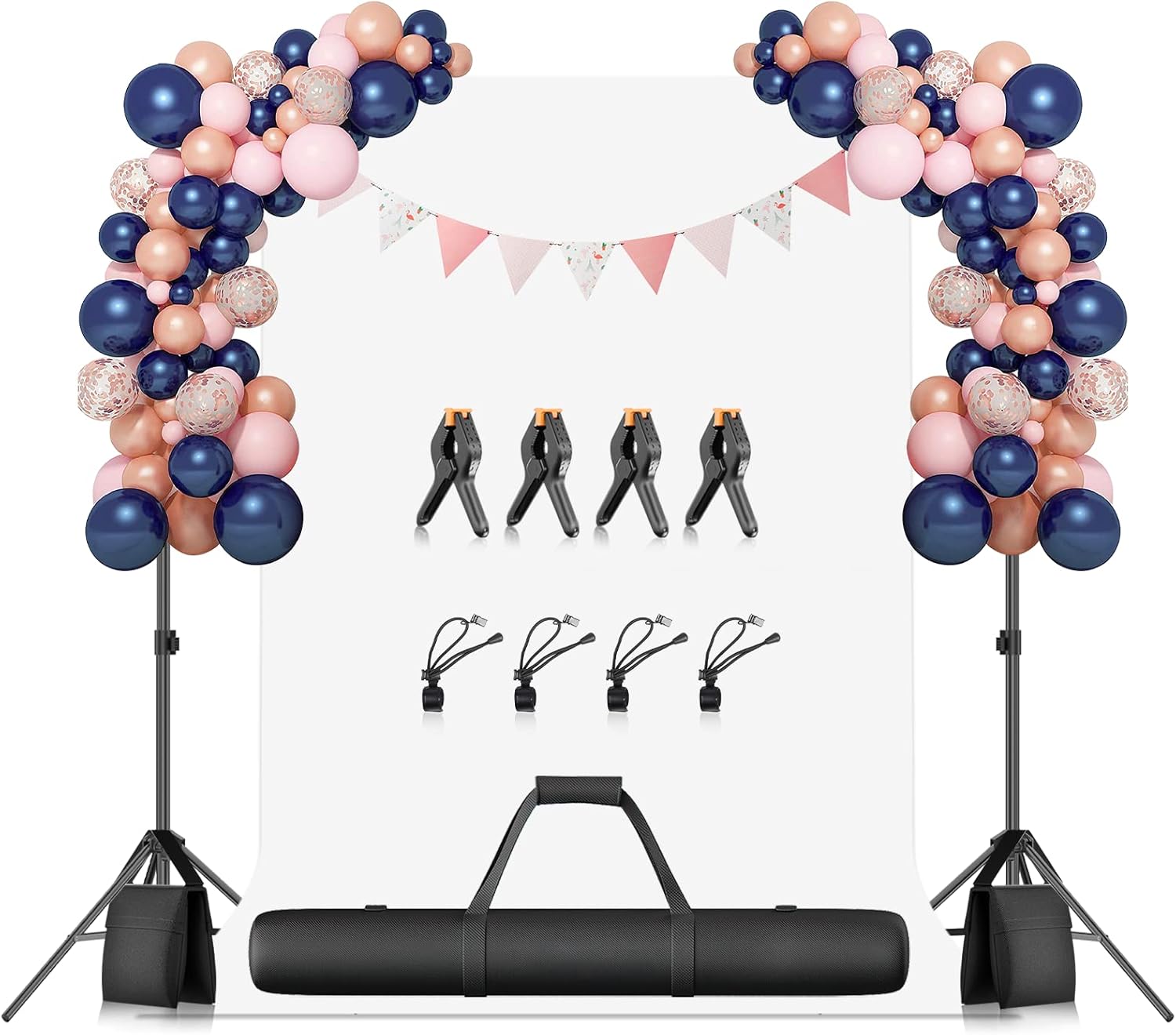 Buy EMART Photography Backdrop Stand Kit 7x10 ft with White Background
