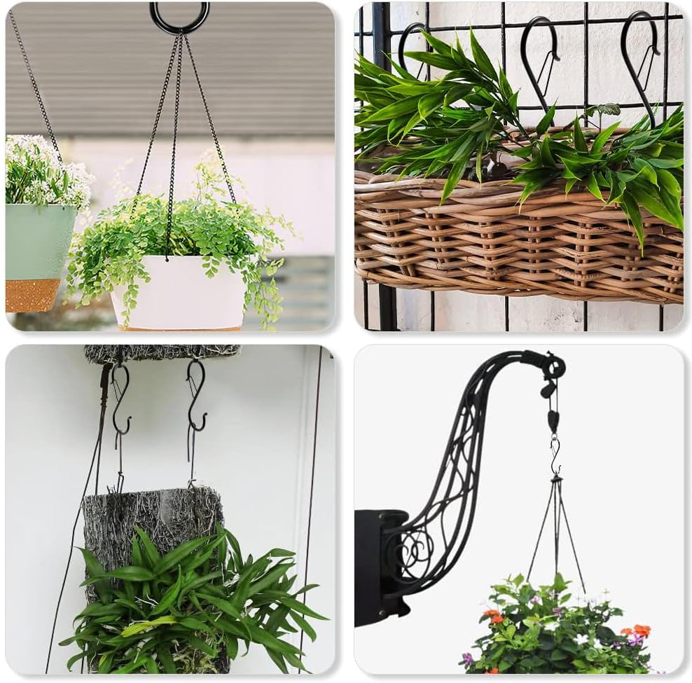 12 Ganchos En Forma De S De Acero Inoxidable 9.5cm – Colgadores Multiusos Para Cocina, Armario, Baño Y Jardín