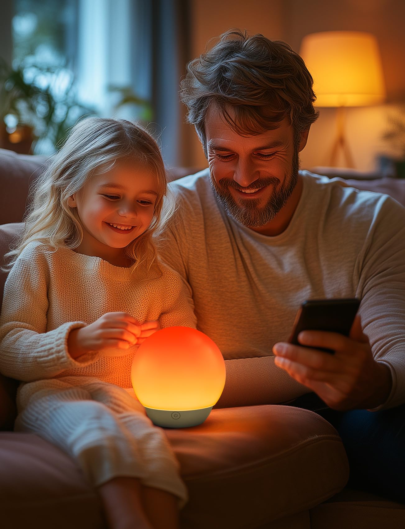 Aigostar Lampada da Comodino Smart, Controllo dei Colori a strati Bluetooth Lampada Tavolo Compatibile con Alexa, Dimmerabile RGB CCT, per camera da letto soggiorno, 2pcs