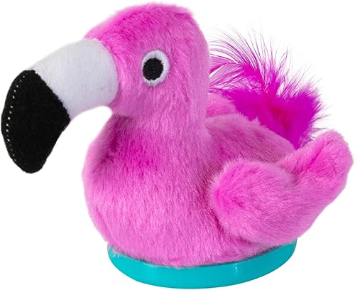 Miniatura 1 de Mad Cat Sassy Scoocher Flyin' Flamingo Catnip + Silvervine - Juguete para gatos, se desliza en superficies lisas, para gatos de todas las edades