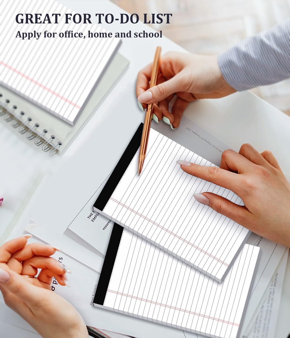 36 Pack Legal Pads 5x8, Small Notepad, College Ruled Writing Pads, Small Note Pads 5x8 White, Narrow Ruled Lined Paper Pads, 30 Sheet/Notepad, Perforated Mini Notepad for Work Home School to-Do Lists