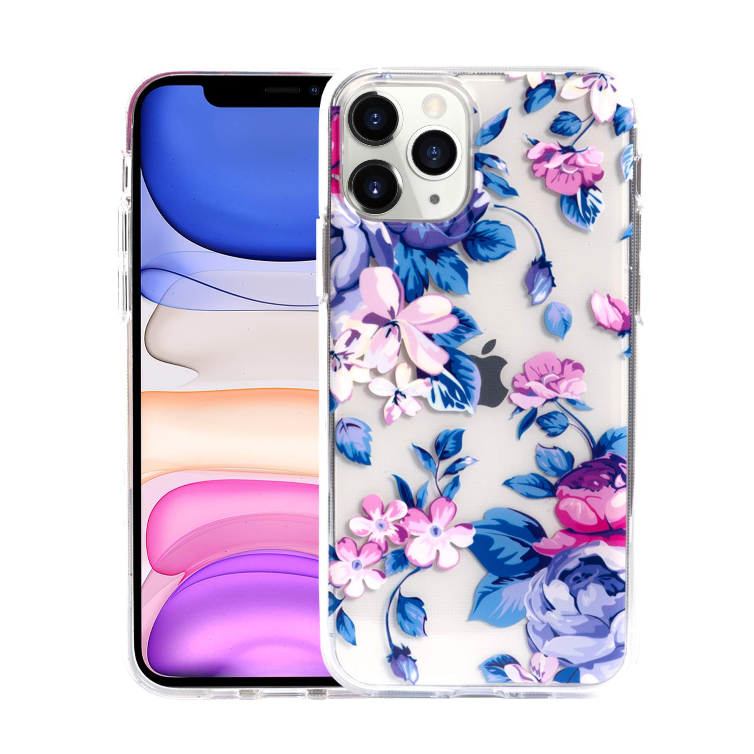 Flower Case for iPhone 11 Pro Max 6 5 Inch Floral Pattern Clear Slim Fit Girly Design Shockproof