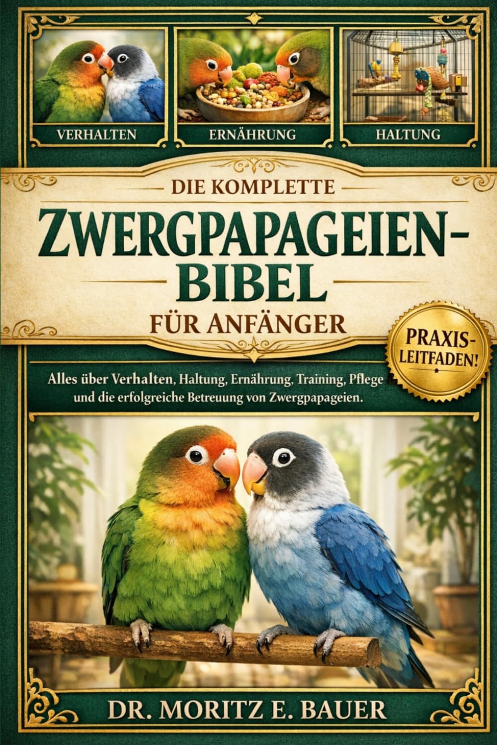 DIE KOMPLETTE ZWERGPAPAGEIEN-BIBEL FÜR ANFÄNGER: Alles, was Sie über Zwergpapageien wissen müssen : Verhalten und Sozialverhalten.....Fellpflege und ... Pflegeroutinen für Anfänger und Liebhaber.