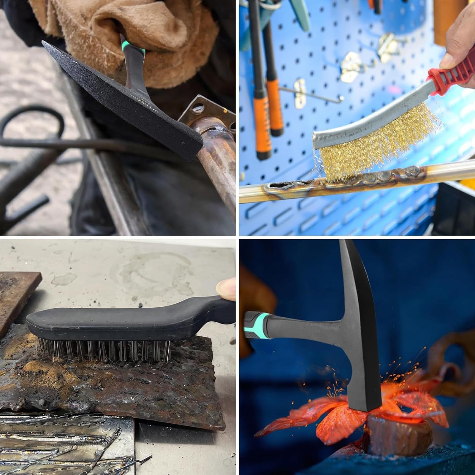 Martello per saldatura in acciaio temprato da 22 misure, ottimo per la scheggiatura dei detriti, la formatura dei metalli e le riparazioni artigianali Martello demolitore per costruzioni
