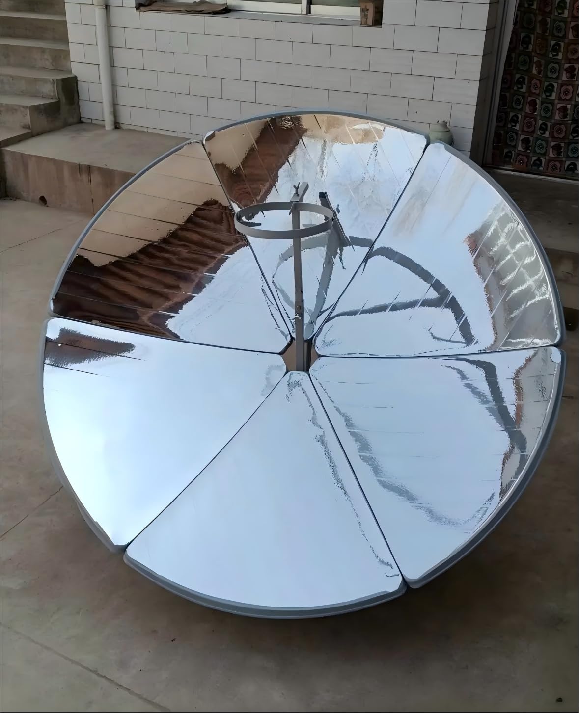 Fornello solare portatile parabolico, forno a energia solare concentrata, diametro 1,5 m, per campeggio, campeggio, all'aperto, picnic, educazione visiva o concentratore solare fai da te (800 a 1000 °