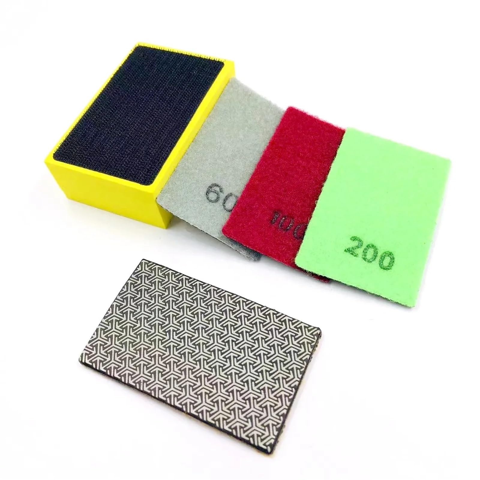 Almohadillas de pulido a mano diamante, almohadilla bloque molienda abrasiva vidrio for azulejos, disco lijado mármol y piedra, herramientas pulidoras(5PCS)