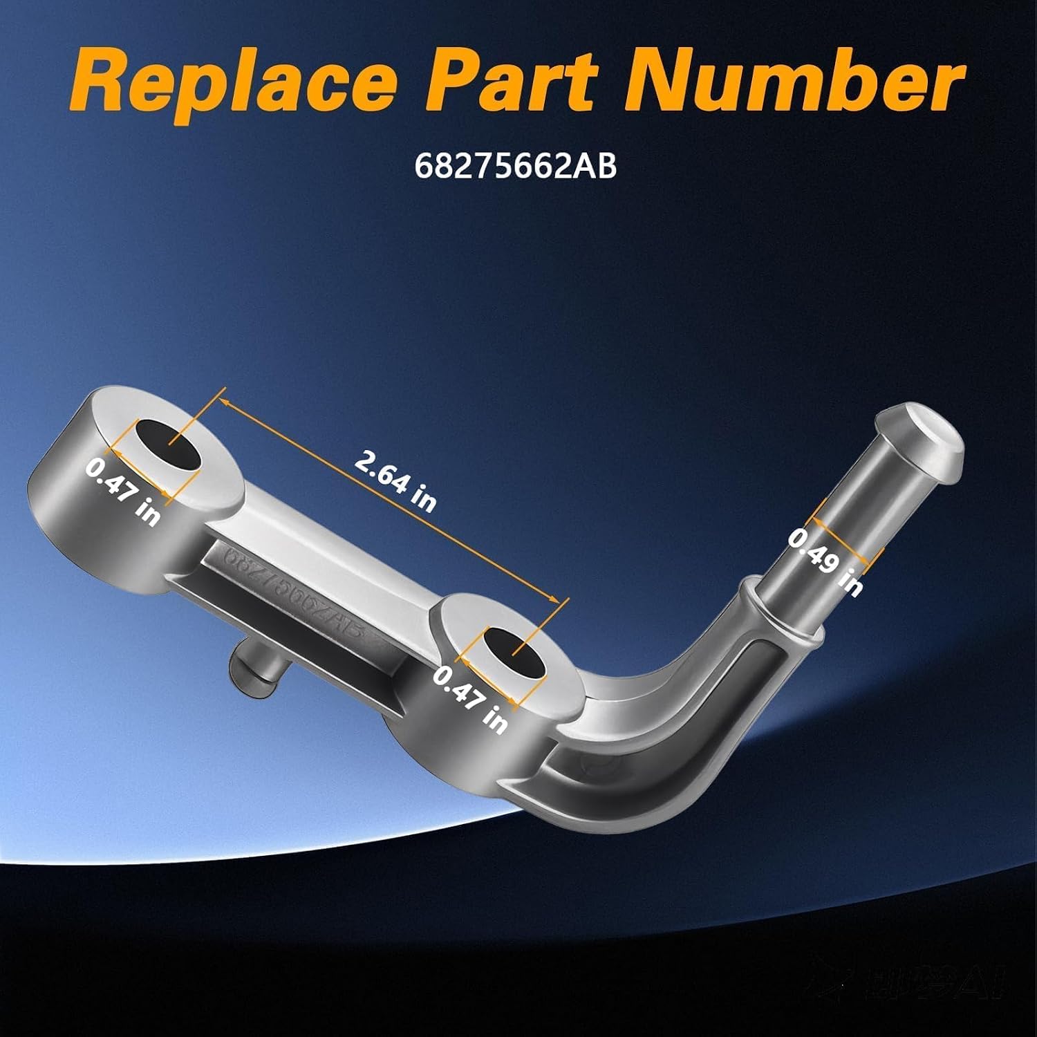 FUSCH Rear Left Side Exhaust Bracket, Muffler Support Assembly, Driver Side Tailpipe Hanger Compatible with Ram 1500 5.7L 6.2L 2019-2024 Replace#: 68275662AB