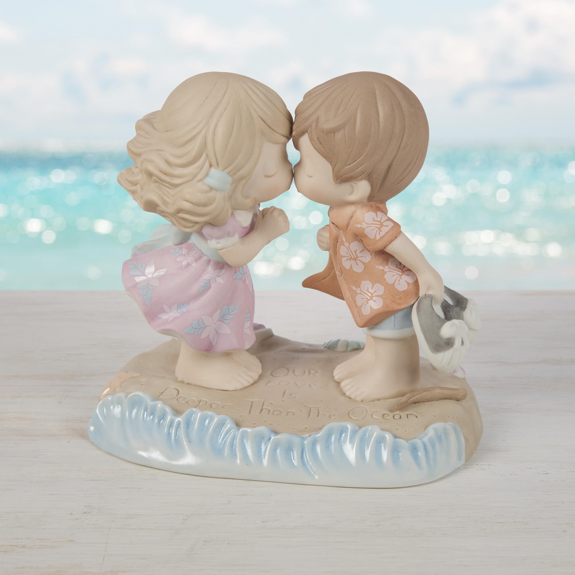 Precious Moments Our Love is Deeper Than The Ocean Bisque Porcelain Figurine 183001, Multicolor