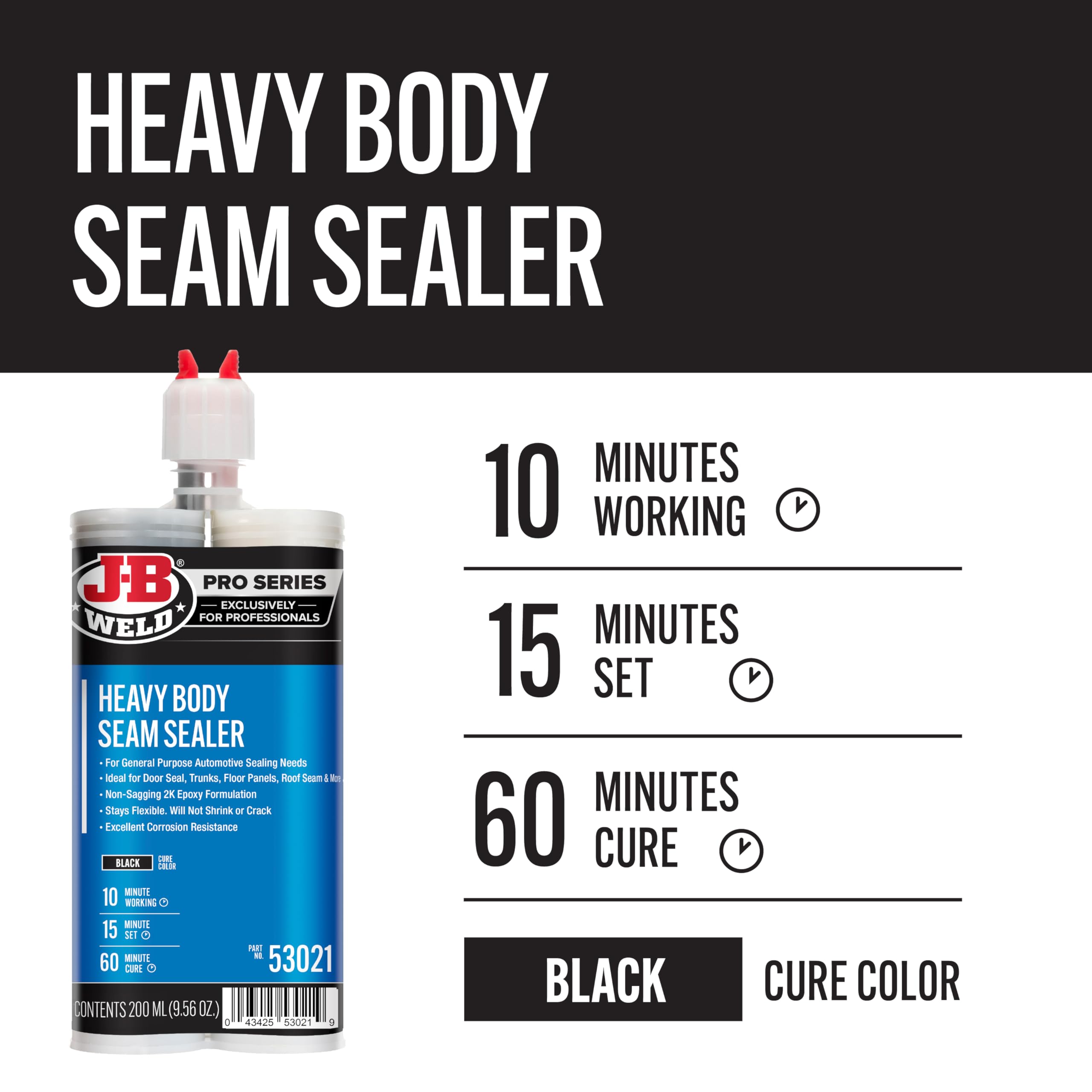 J-B Weld Scellant pour joints lourds – 200 ml – 2 mélangeurs inclus