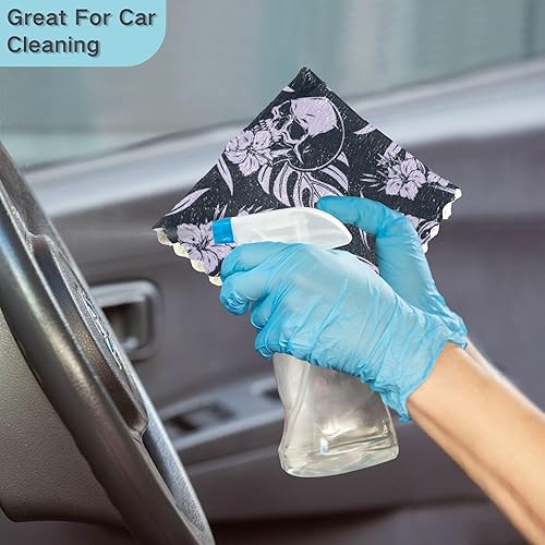 Miniatura 7 de Vintage Tropical Skull 6 Pack Fast Drying Microfiber Kitchen Towels Print Soft Tea Cup Kitchen Towels for Bathroom Sink