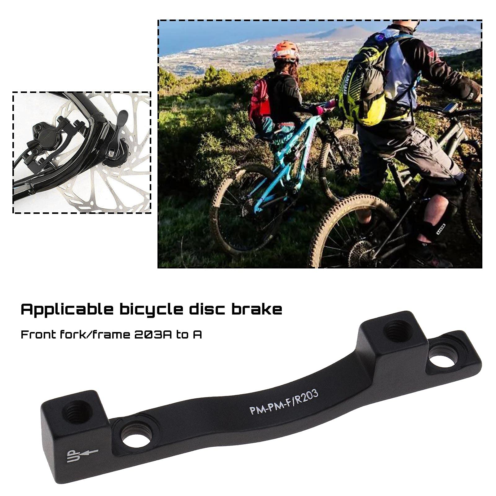Adattatore Freno a Disco per Bicicletta, Universale, Supporto Montaggio Posteriore per Pinza Freno, per 140/160/180/203 mm Anteriore