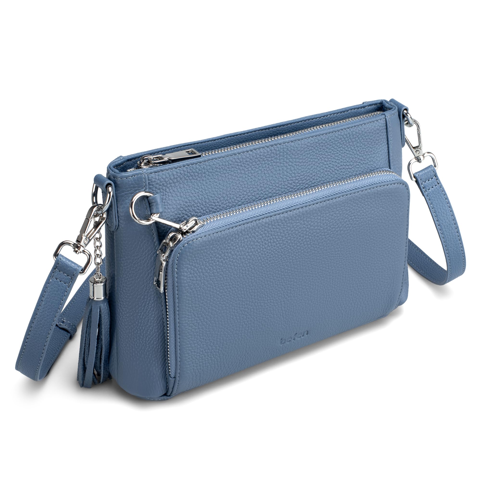 befen Anti Theft Genuine Leather Crossbody Bags for Women Handbags and Shoulder Basg with Built in Wallet RFID