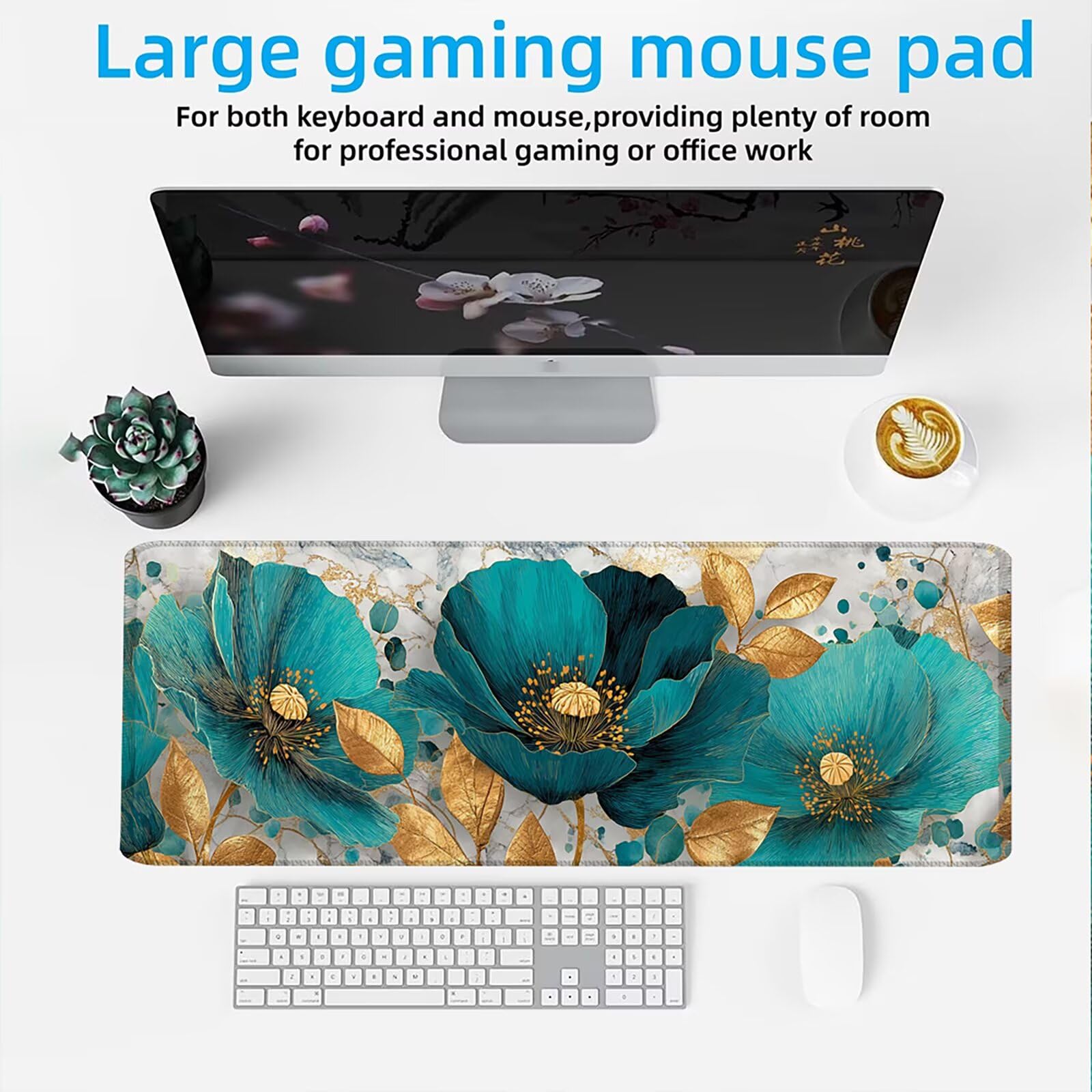 Podkładka pod mysz 1200 x 600 mm Podkładka pod mysz dla graczy, bardzo cienka podkładka na biurko, antypoślizgowa gumowa podstawa, zmywalna, ulepszona szybkość i precyzja do komputera, komputera