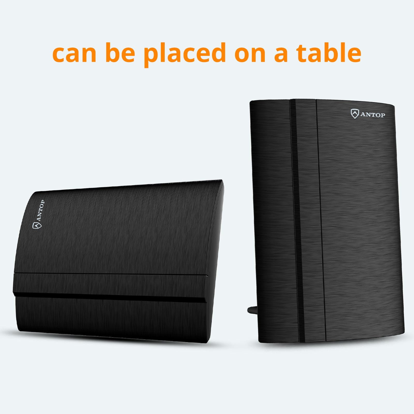 AM/FM Antenna - Antop AT-212FM with Built-in Digital Booster to Improve Reception, Includes 6ft Coaxial Cable - FM Antenna for Stereo Receiver Indoor