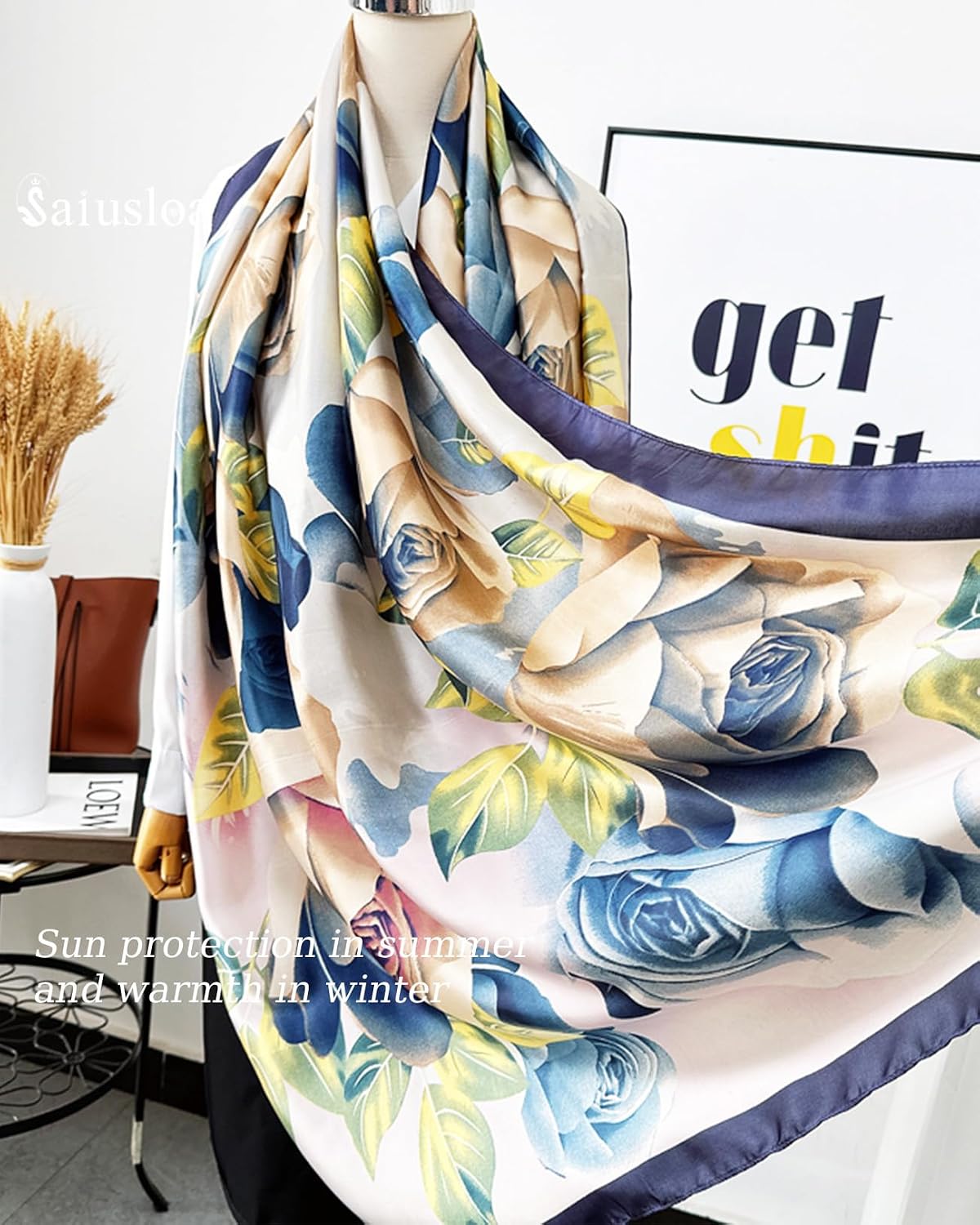 Dress Scarves Shawl Wraps Long Silky Scarf for Women Dressy Fashion Lightweight for Decorative Formal Evening Gowns image 2