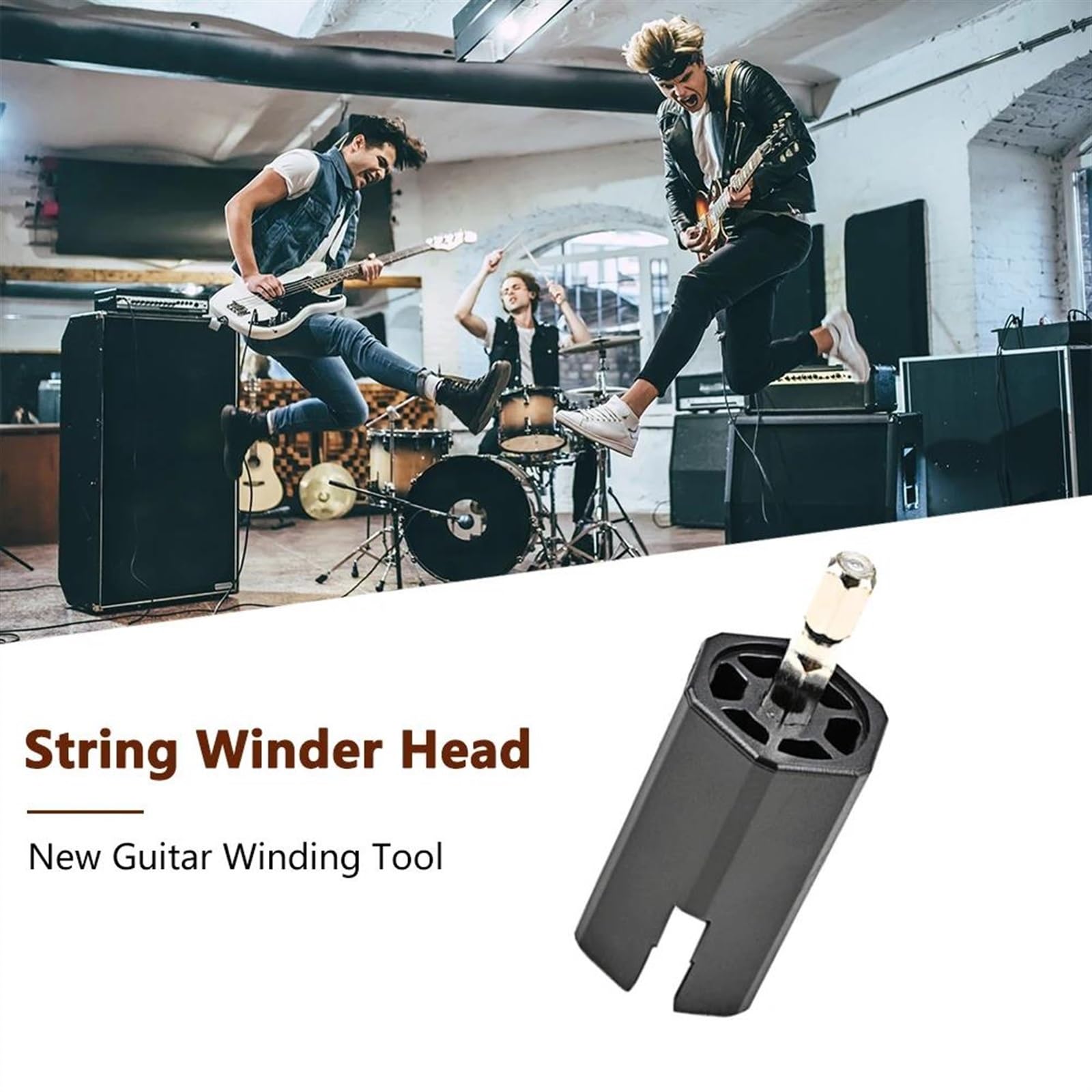 Herramienta Para Enrollar Cuerdas De Guitarra Dispositivo De Enrollado De Cuerdas Hexagonal Instrumentos Musicales Herramienta De Luthier Para Guitarra Para Bajo Eléctrico