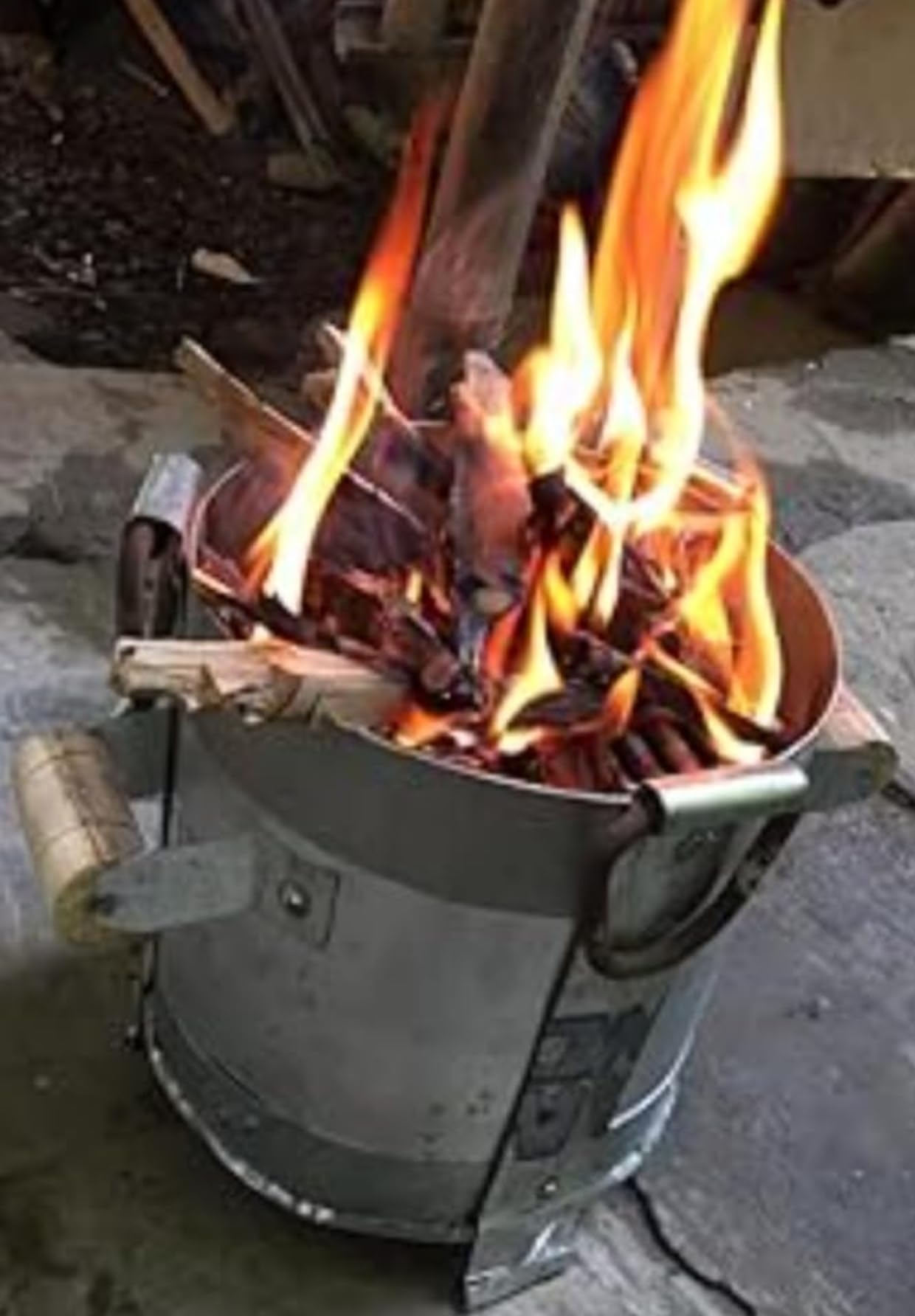 Heavy-Duty Iron Sigdi (Size 27 x 23 CM) Angiti with Strong Stand & Vertical Support Wooden Handle Strong Riveted Rods Chulha Heater Griller Tandoor Stove for Outdoor Cooking Stove iron utensils 1pc-image-20